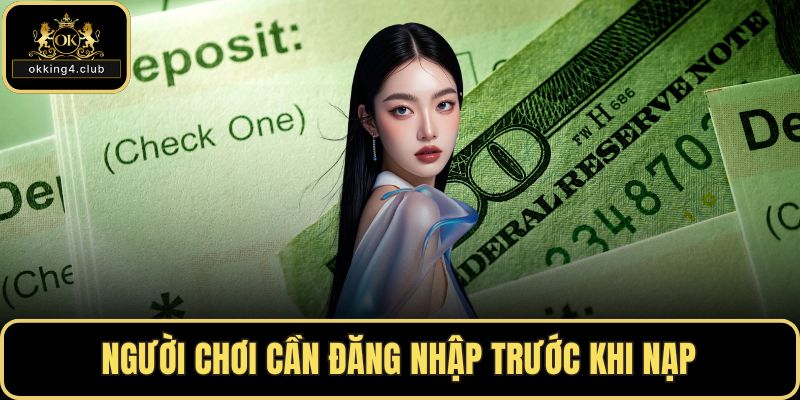 Người chơi cần đăng nhập trước khi nạp